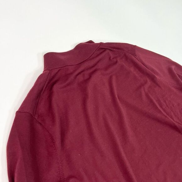 Brooks Brothers Brooksttech Merino Sweater Mens XL Maroon 1/4 Zip Pullover - Picture 5 of 8